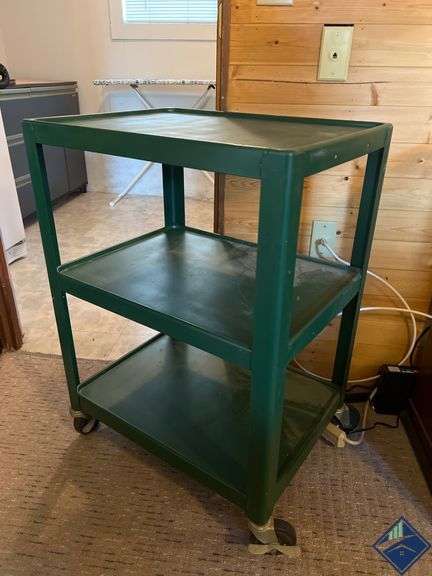 Green Metal Utility Cart