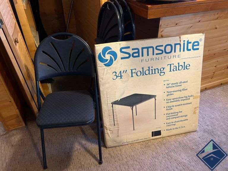 Samsonite 34-Inch Folding Table and Chairs Set