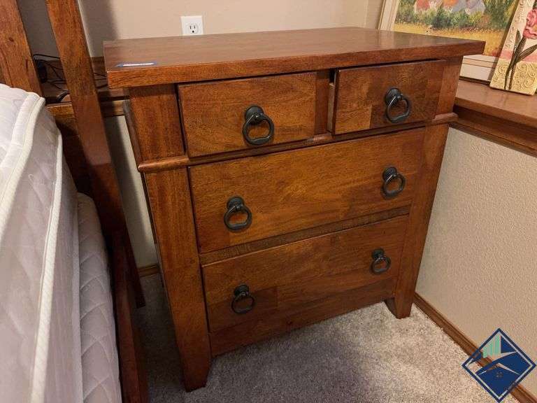 Solid Wood Four-Drawer Chest by Dick Idol *basement*