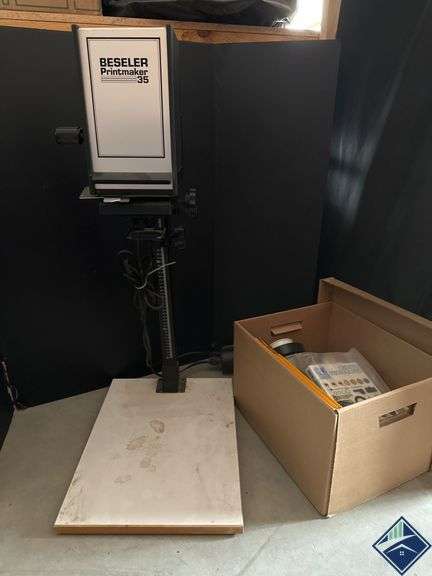 Beseler Printmaker 35 Enlarger With Assorted Photography Supplies