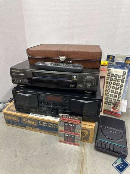 Electronics Including Panasonic PV-9660, TEAC W-750R, and Accessories