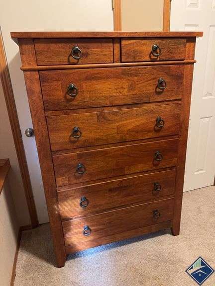 Solid Wood 6-Drawer Tall Chest by Dick Idol *basement*