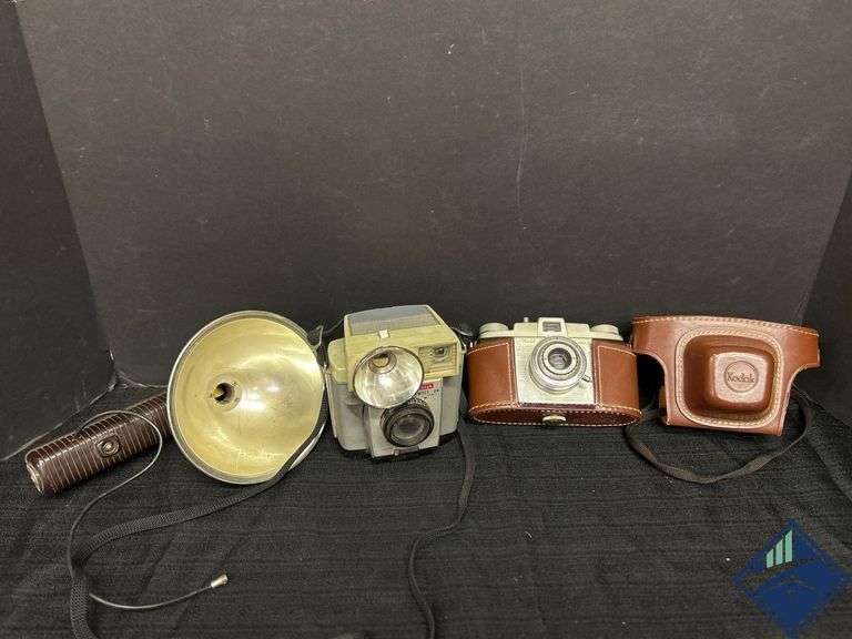 Kodak Retinette 1B and Brownie 20 Cameras with Accessories
