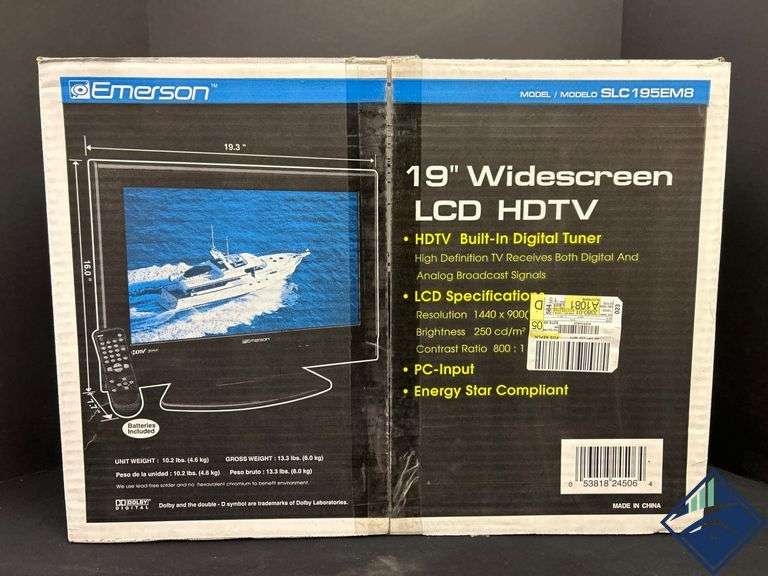 Emerson SLC195EM8 19-Inch Widescreen LCD HDTV in Box