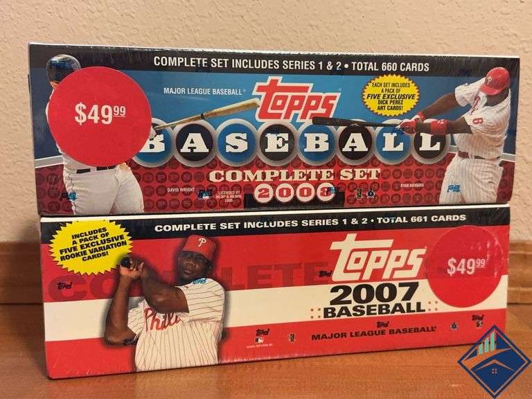 2007 & 2008 Topps Baseball Complete Set Boxes