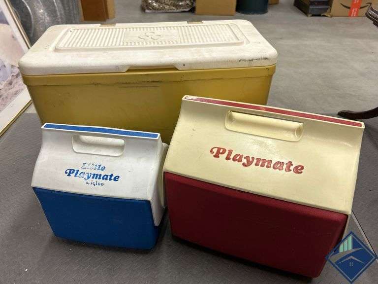 Igloo Playmate Coolers in Red, Blue, and Yellow