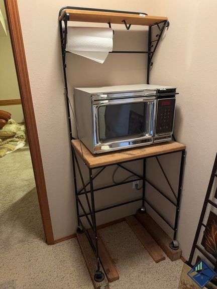 Wheeled Microwave Cart *contents not included*basement*
