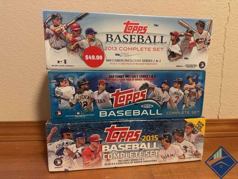 Topps Baseball Complete Sets 2013, 2014, 2015 (3 Boxes)