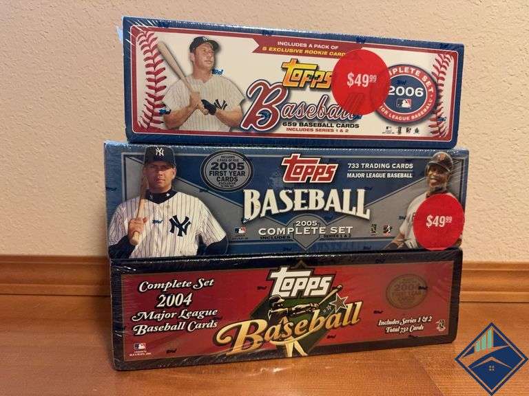 2004-2006 Topps Major League Baseball Card Complete Sets (3)