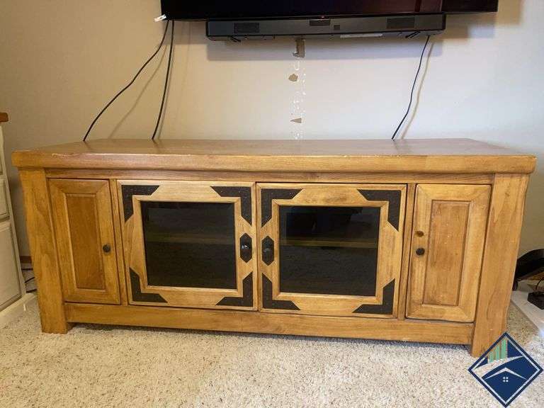 Solid Wood Media Console Cabinet *upstairs*