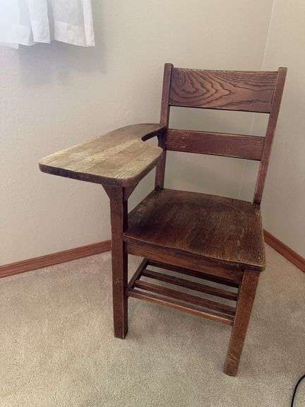 Vintage Wooden School Desk Chair