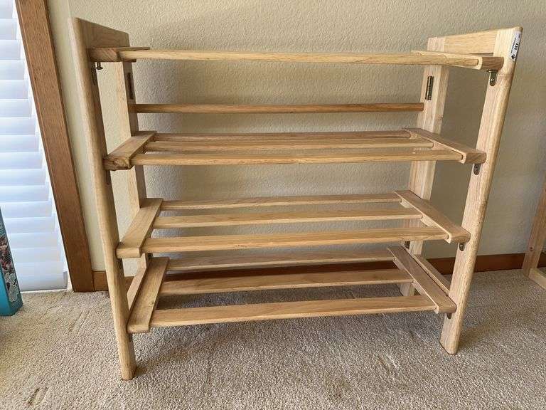 Wooden Four Tier Shoe Rack