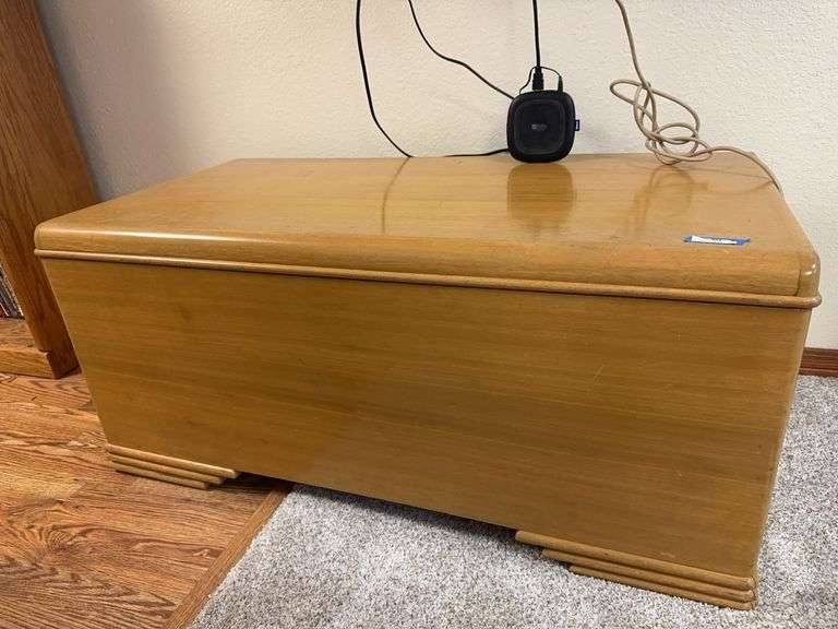 Wooden Cedar Lined Storage Chest *downstairs*