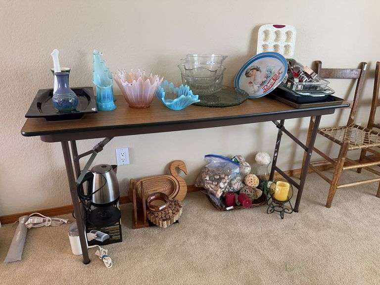 Heavy Duty Folding Table *contents not included*