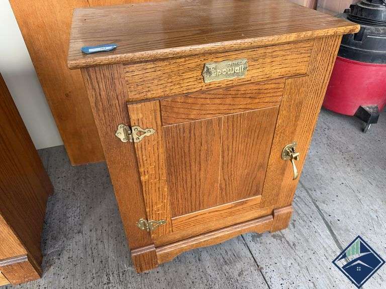 Powell Ice Box Style End Table *contents not included *