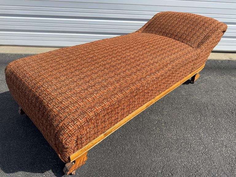 Mid Century Upholstered Chaise Lounge