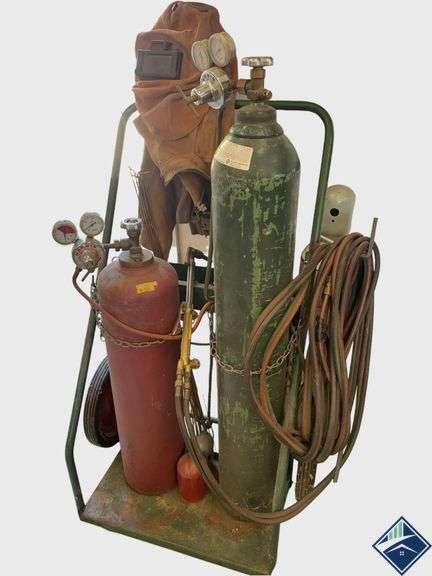 Oxy Acetylene Torch With Tanks And Gauges