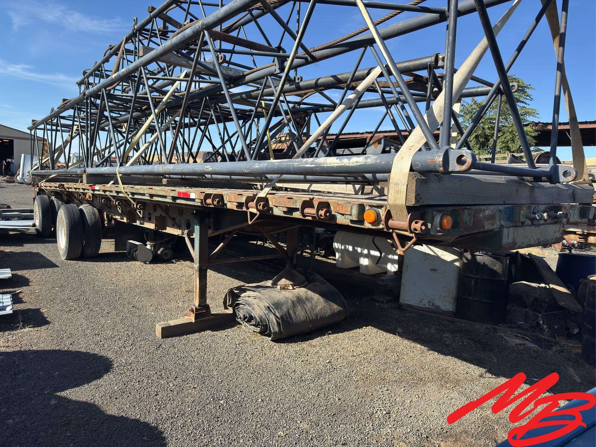 1981 Trans 40’ Flatbed Trailer (No Contents)