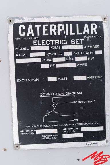 Caterpillar Generator, mdl: D343A