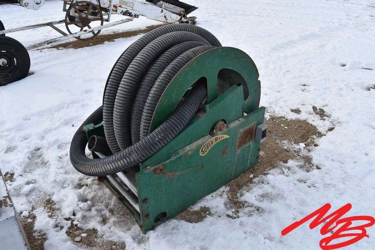 Super Reel w/ 4" Plastic Hose, Electric Windup (Running condition unknown)