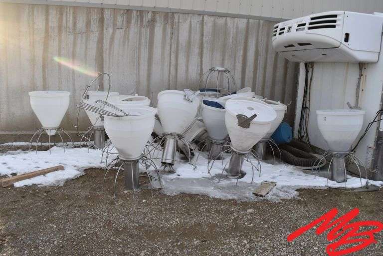 Feed & Water Pig Feeders, Assorted Lot
