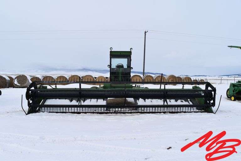 John Deere 2280 Diesel Swather, 24' Draper Header w/Poly Tine Reel
