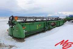 John Deere 635F Hydea Flex Header, Poly Tine Reel, Poly Cones, Light Package