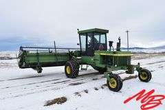 John Deere 2280 Diesel Swather, 24' Draper Header w/Poly Tine Reel