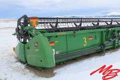 John Deere 635F Hydea Flex Header, Poly Tine Reel, Poly Cones, Light Package