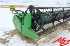 John Deere 635F Hydea Flex Header, Poly Tine Reel, Poly Cones, Light Package