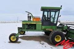 John Deere 2280 Diesel Swather, 24' Draper Header w/Poly Tine Reel