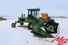 John Deere 2280 Diesel Swather, 24' Draper Header w/Poly Tine Reel