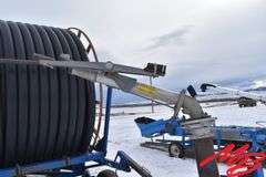 Long Water Reel w/Big Gun Sprinkler, 5" Poly Hose