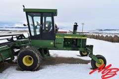 John Deere 2280 Diesel Swather, 24' Draper Header w/Poly Tine Reel