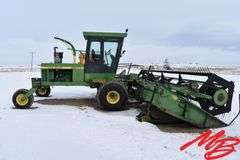 John Deere 2280 Diesel Swather, 24' Draper Header w/Poly Tine Reel