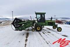 John Deere 2280 Diesel Swather, 24' Draper Header w/Poly Tine Reel