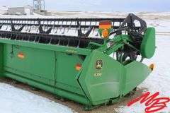 John Deere 635F Hydea Flex Header, Poly Tine Reel, Poly Cones, Light Package