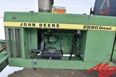 John Deere 2280 Diesel Swather, 24' Draper Header w/Poly Tine Reel