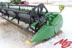 John Deere 635F Hydea Flex Header, Poly Tine Reel, Poly Cones, Light Package