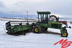 John Deere 2280 Diesel Swather, 24' Draper Header w/Poly Tine Reel