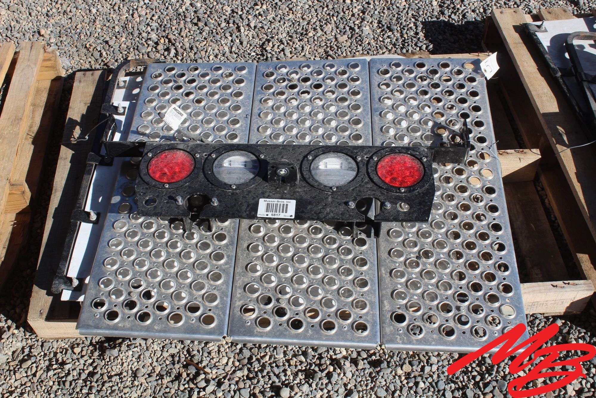 Pallet Lot of New KW T880 Take Off's; 1 set of Mud Flaps w/Hangers; (1) 3' section of New Tread Deck