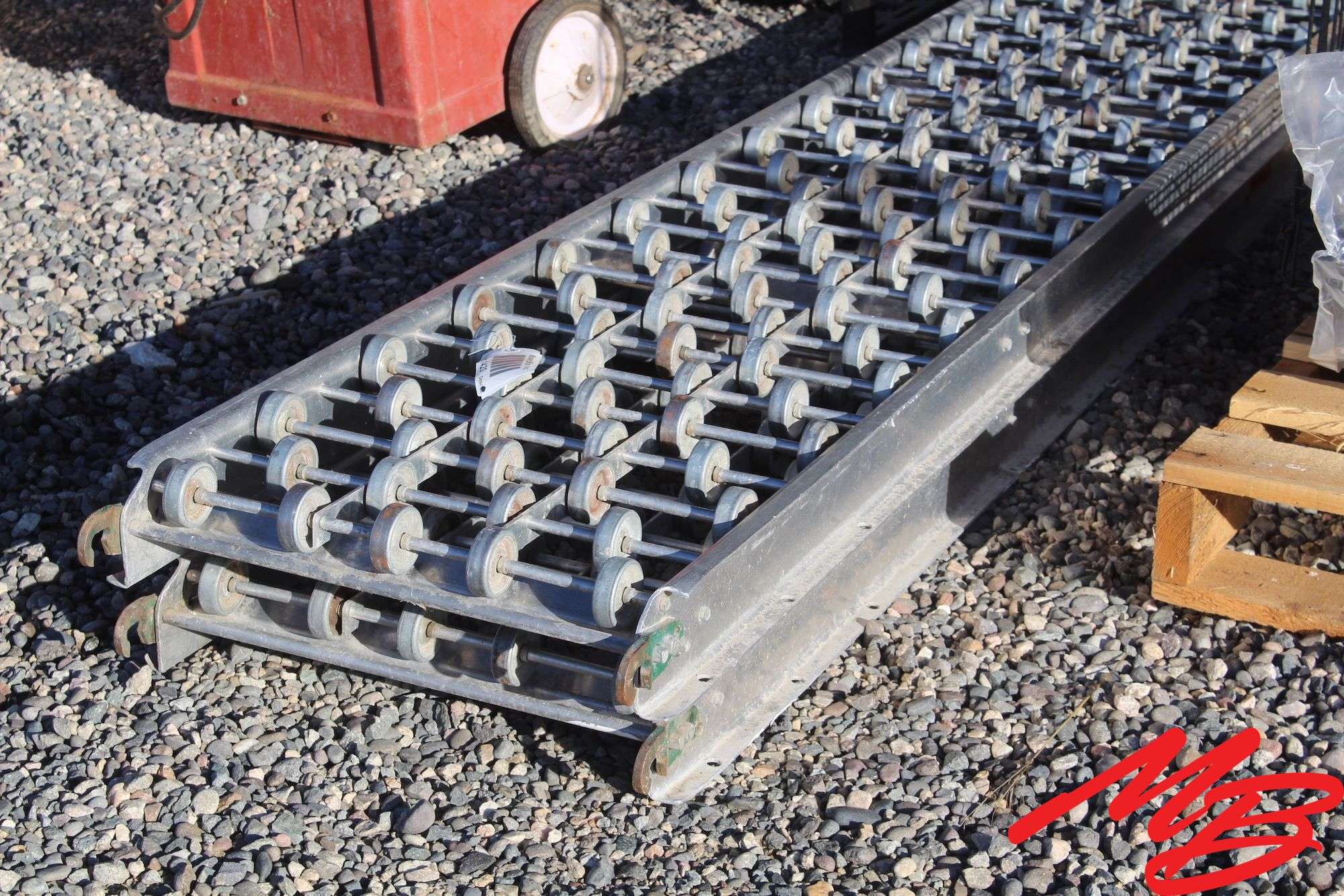 (2) Aluminum Rolling Racks, 9'10"x18"