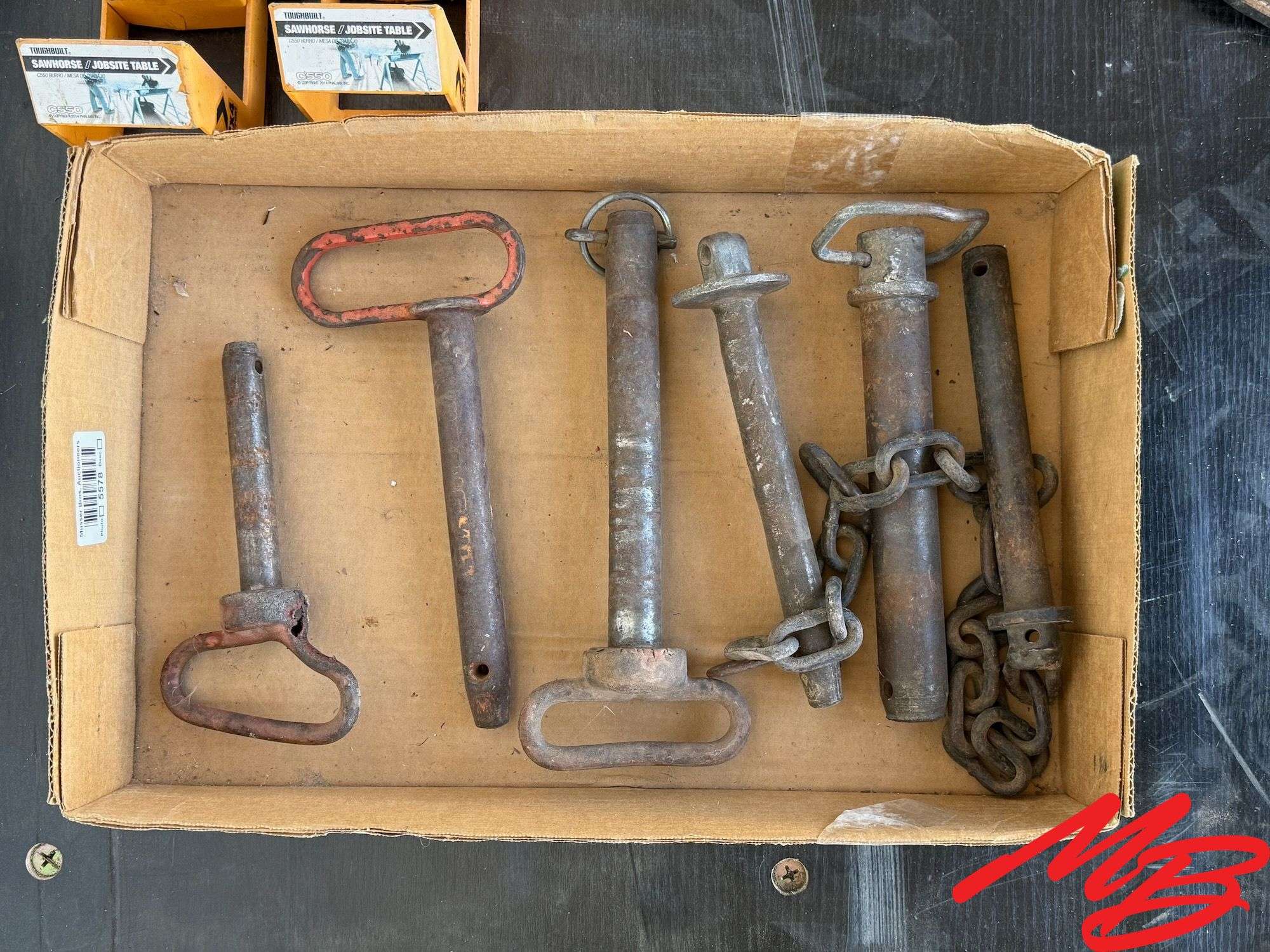 Box Lot - Assorted Tractor Hitch Pins