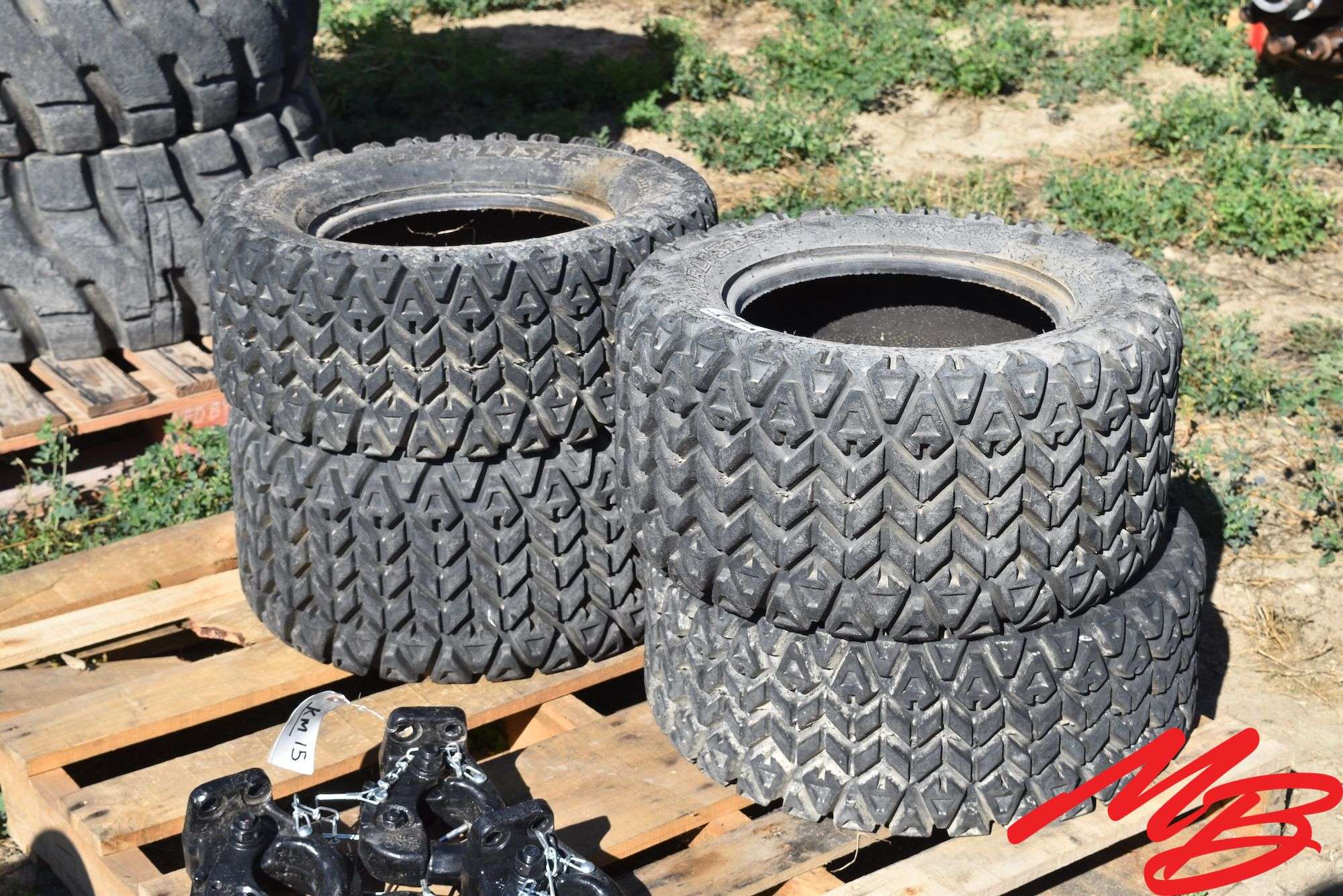 (4) Tires:  (2) 23x80-12, (2) 23x10.50-12 (gd)