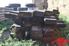 (25) Treated Wooden Planks 3-3/4"x 7-1/2" - various lengths 12-14'6