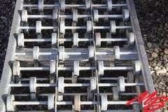 (2) Aluminum Rolling Racks, 9'10"x18"