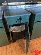 (3) Green Garbage Cans
