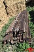 (25) Treated Wooden Planks 3-3/4"x 7-1/2" - various lengths 12-14'6