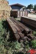(25) Treated Wooden Planks 3-3/4"x 7-1/2" - various lengths 12-14'6