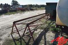 One Pair of Saw Horses w/Rolling Pipe, 32"x14'
